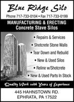 Mnfg & Erecting Concrete Stave Silos