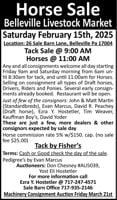 2/15 Horse Sale