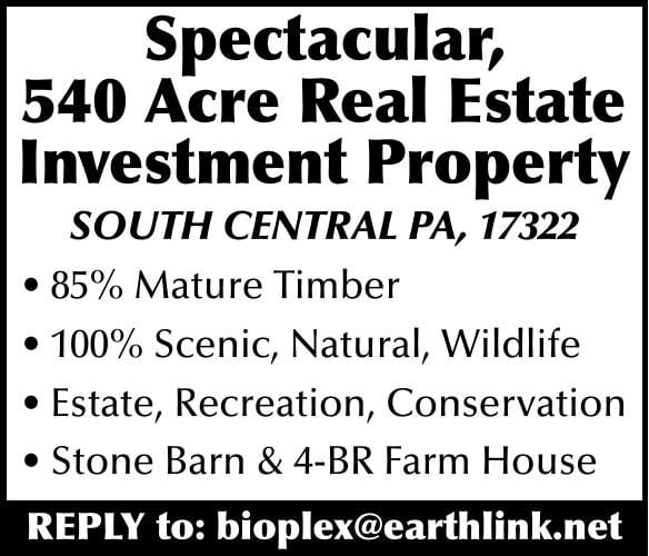 Spectacular 540 Acres in South Central PA, 4BD Farm House